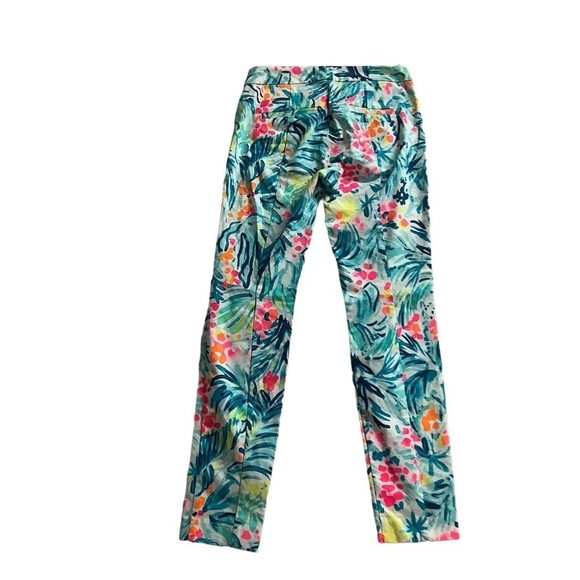 Lilly Pulitzer Kelly Skinny Ankle Serene Blue Tippy Top Pants Size 00 - Picture 2 of 8